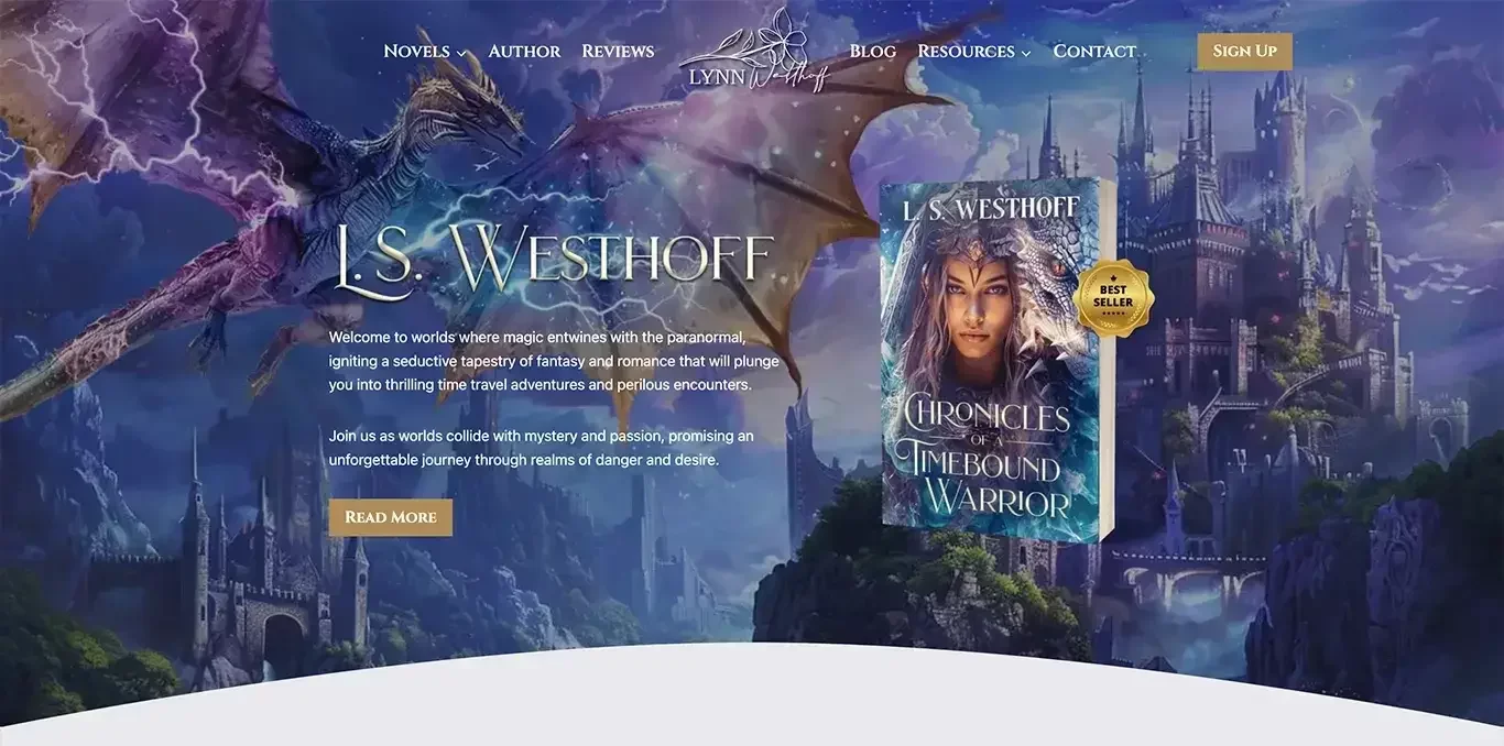Best Author Website #15 Lynn Westhoff